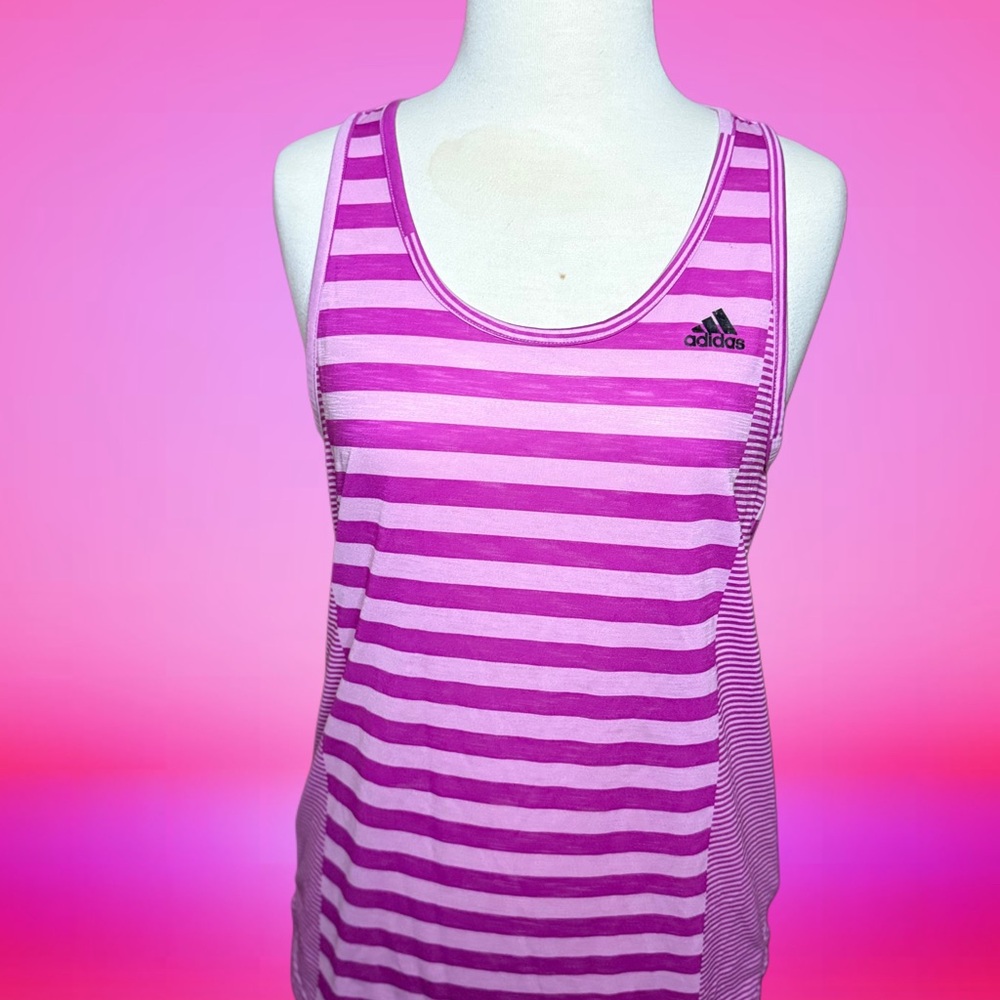 Adidas Pink Sleeveless Fitted Tank Top